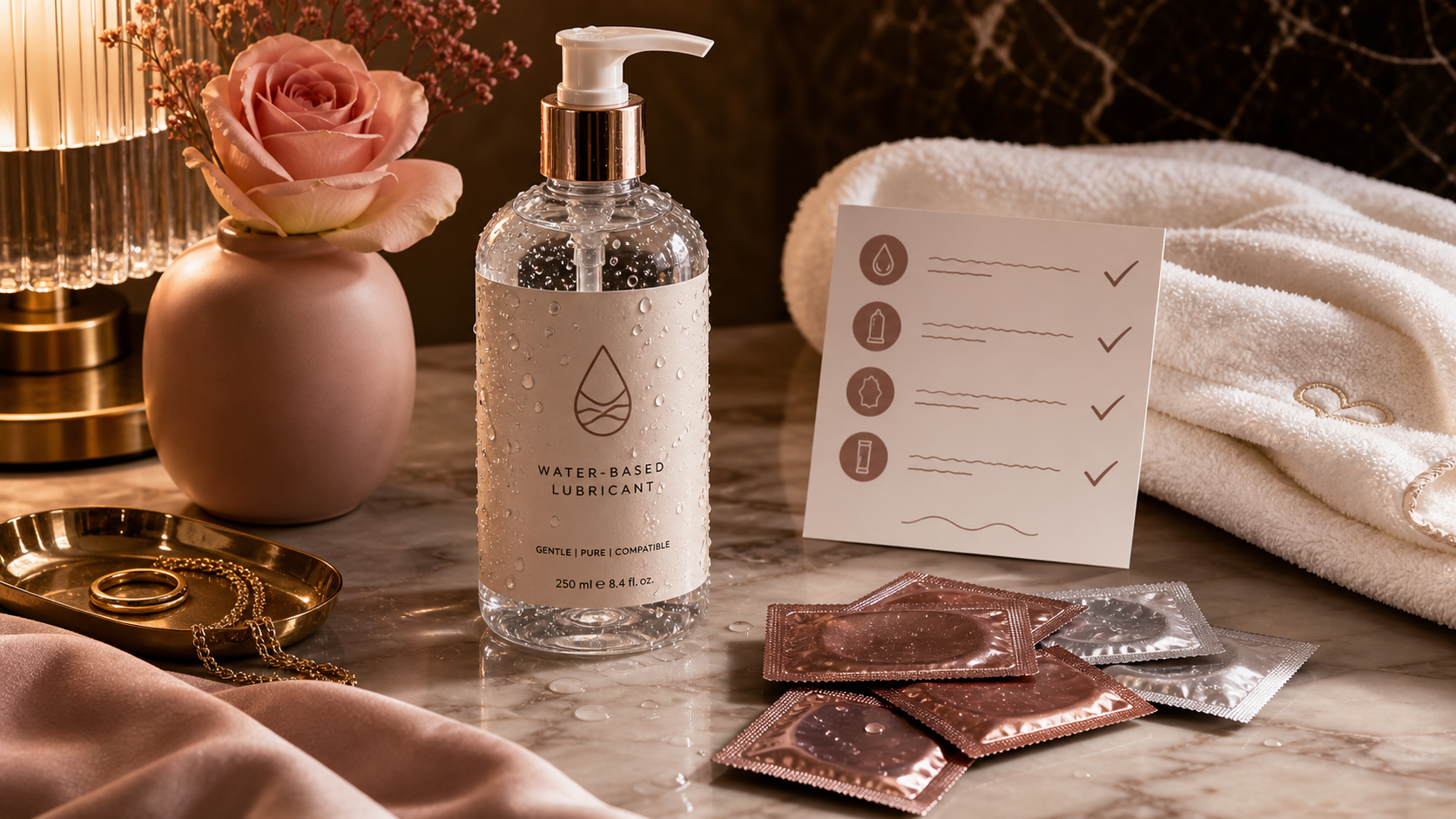 Water-Based Lube and Condoms: Compatibility Guide detail visual