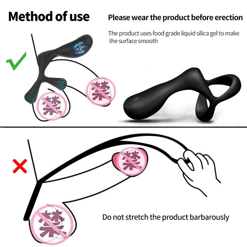 Rechargeable Triple Ring Silicone Massager
