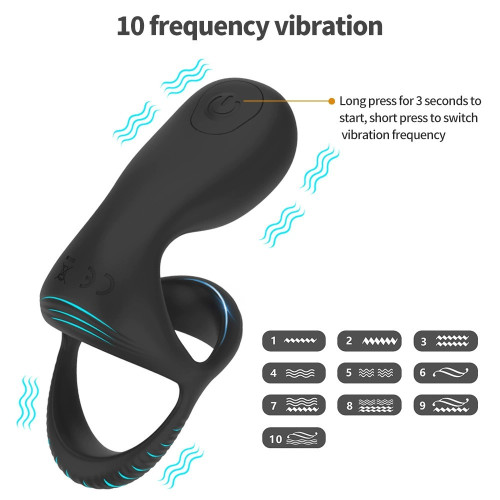 Rechargeable Triple Ring Silicone Massager